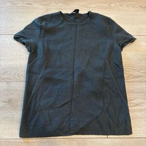 Akris Women’s Brown Short Sleeve Crew Neck Cashmere Silk Knit Top Size 8